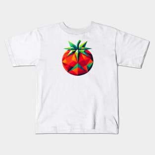 Abstract Geometric Tomato - Color Design Kids T-Shirt